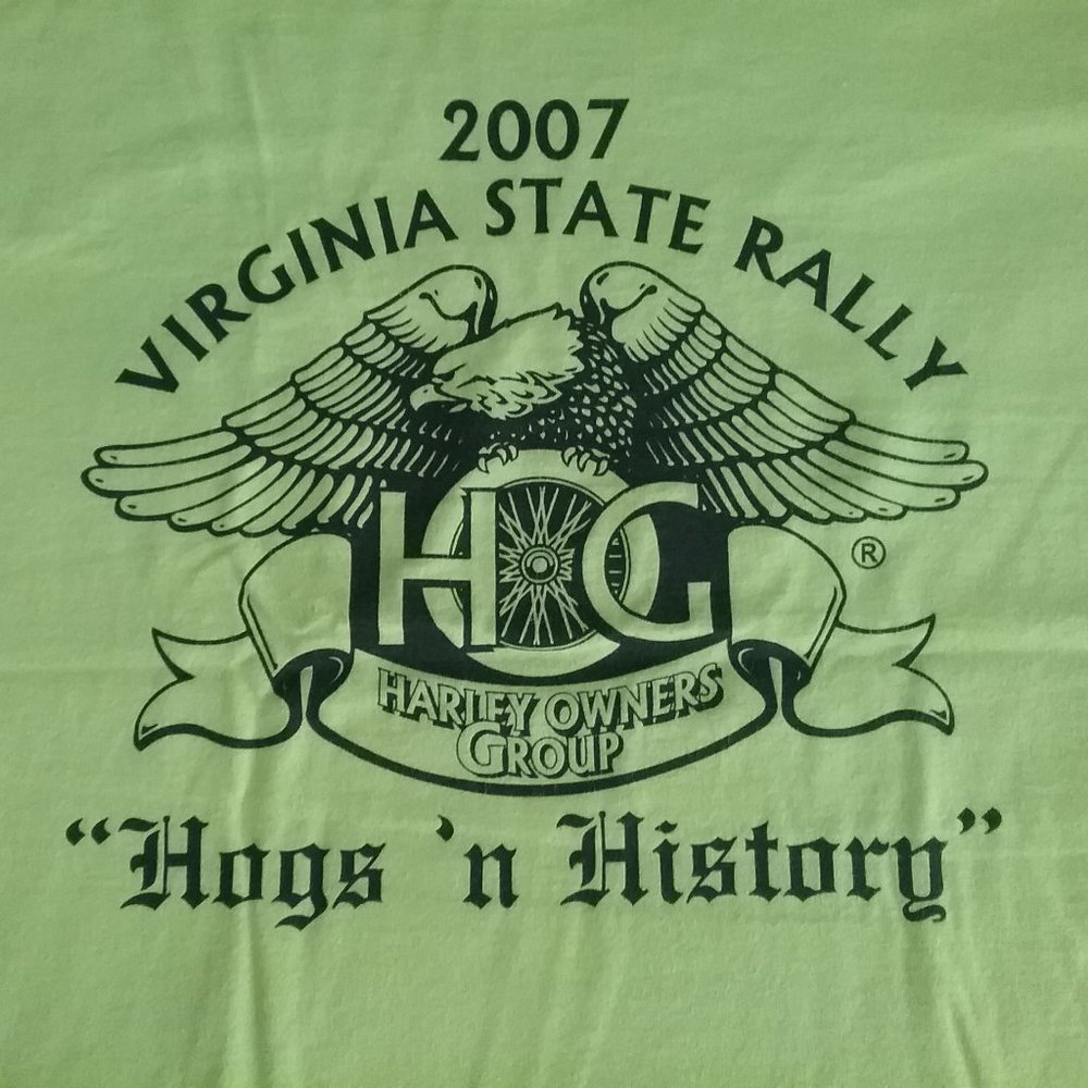 2007 VA State HOG Rally short-sleeve, size XL